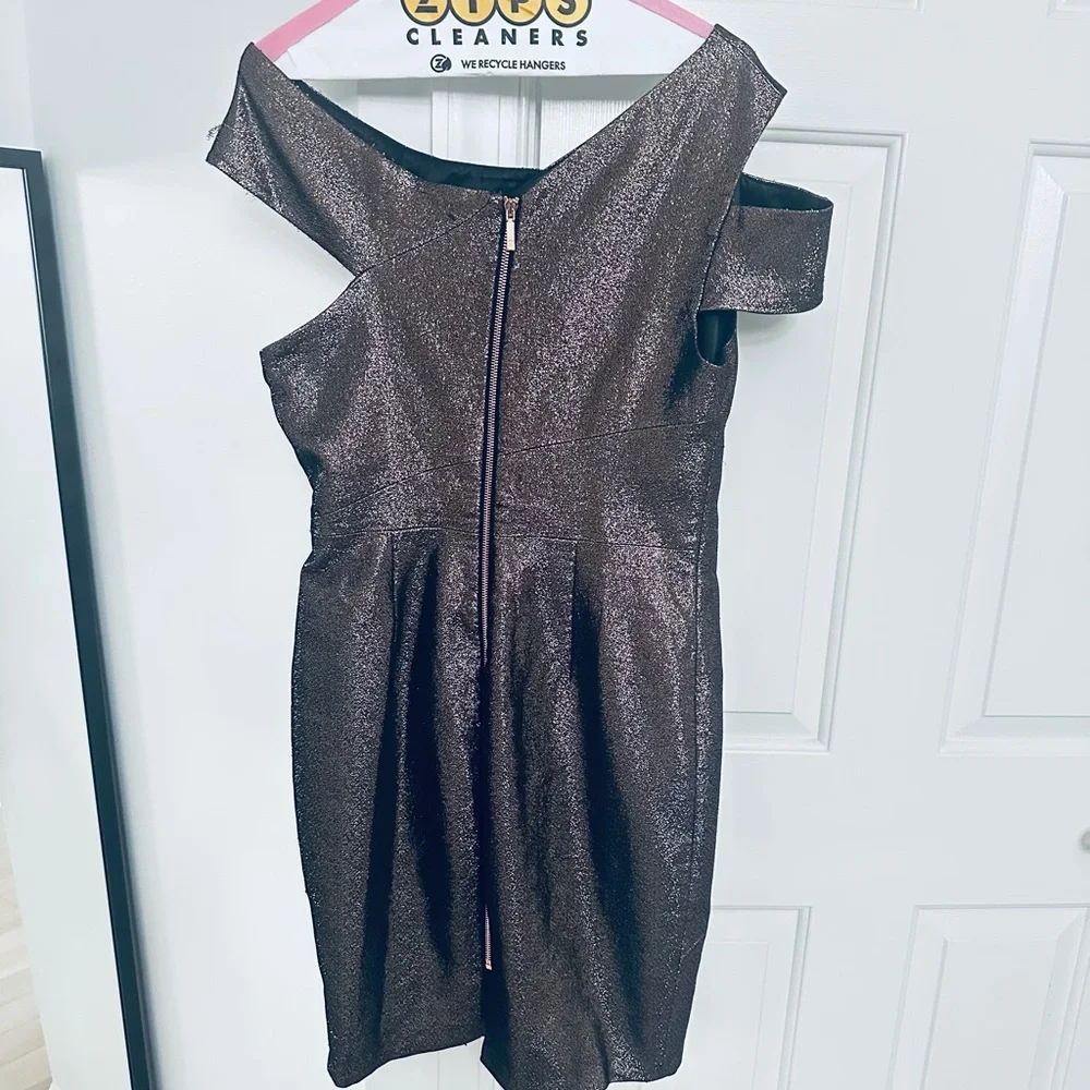 Ted Baker London Metallic One Shoulder Dress